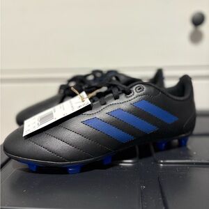 adidas Black and Blue Junior Soccer Cleats
